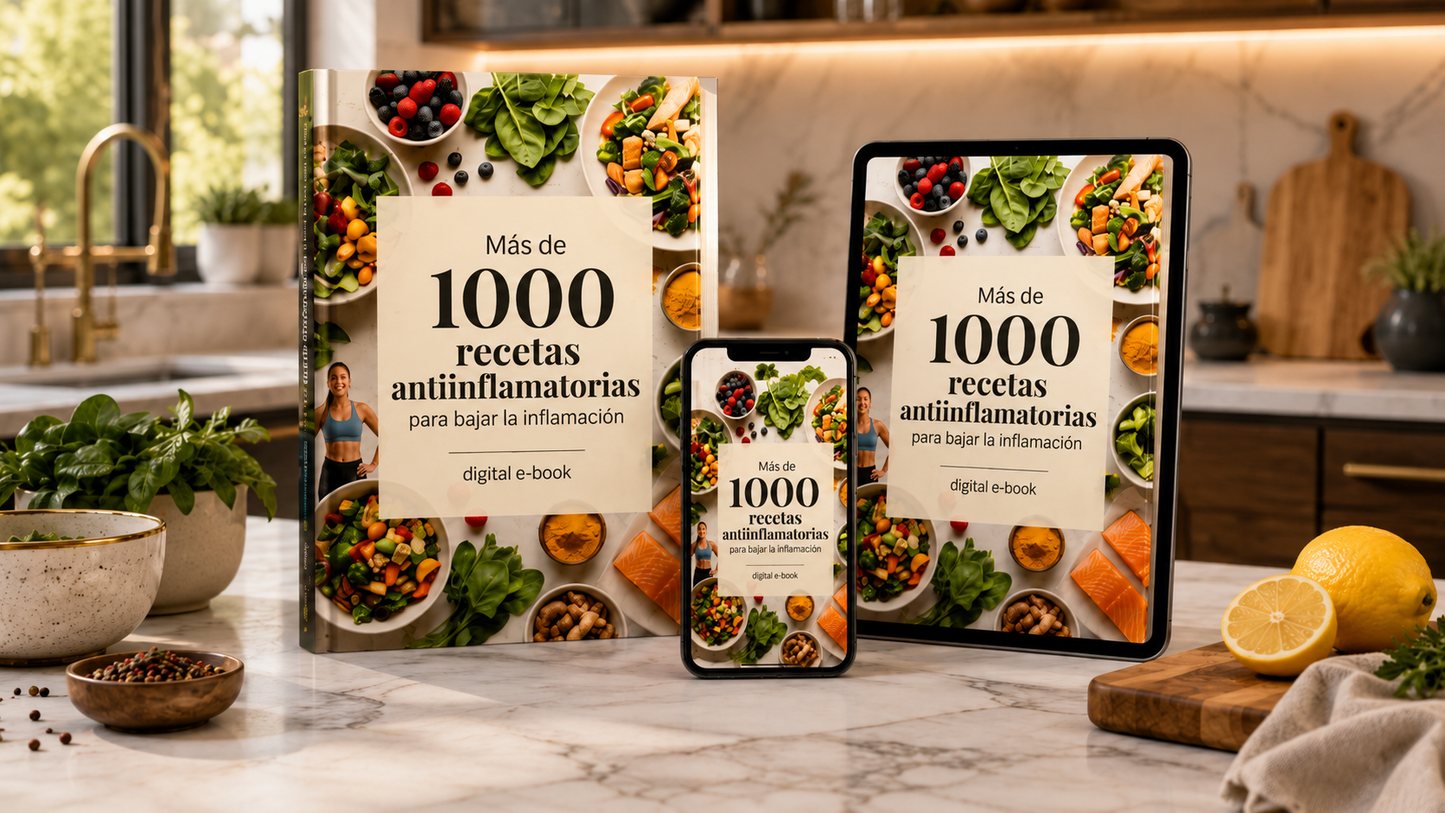 +1000 recetas antinflamatorias para bajar de pesi +5 REGALOS