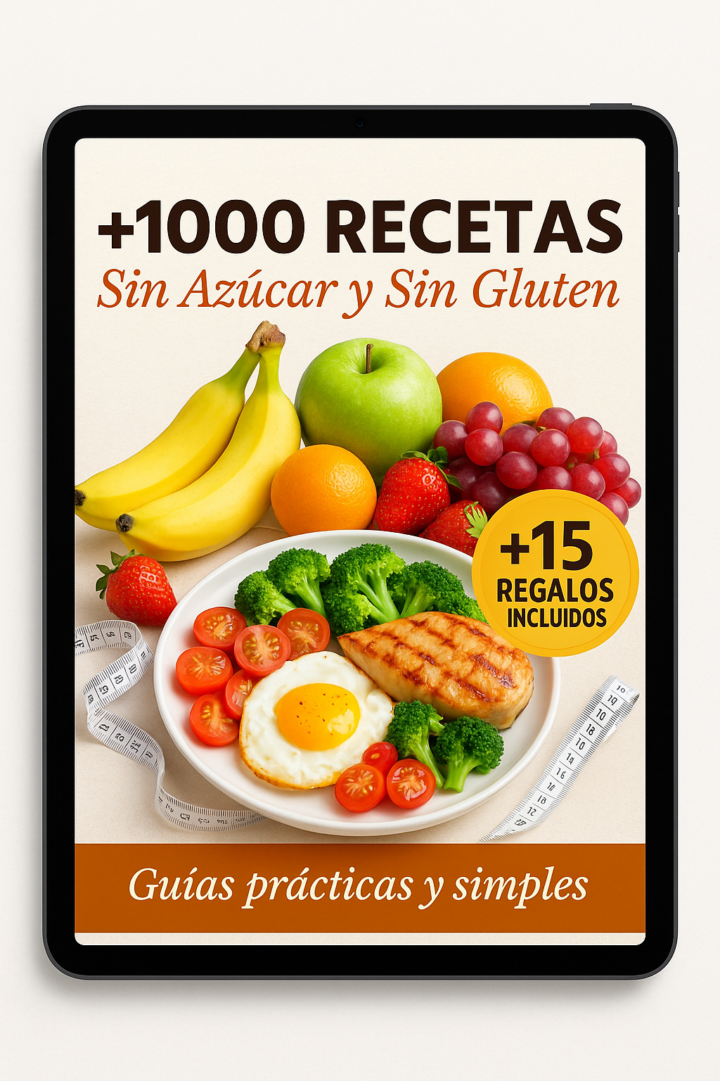 +1000 RECETAS SALUDABLES SIN GLUTEN, SIN AZUCAR Y 15 BONOS DE REGALOO 🎁😍
